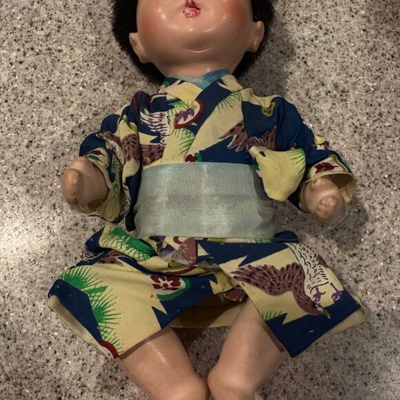 VINTAGE Beautiful Asian Composition Baby, All Original - Picture 3 of 10